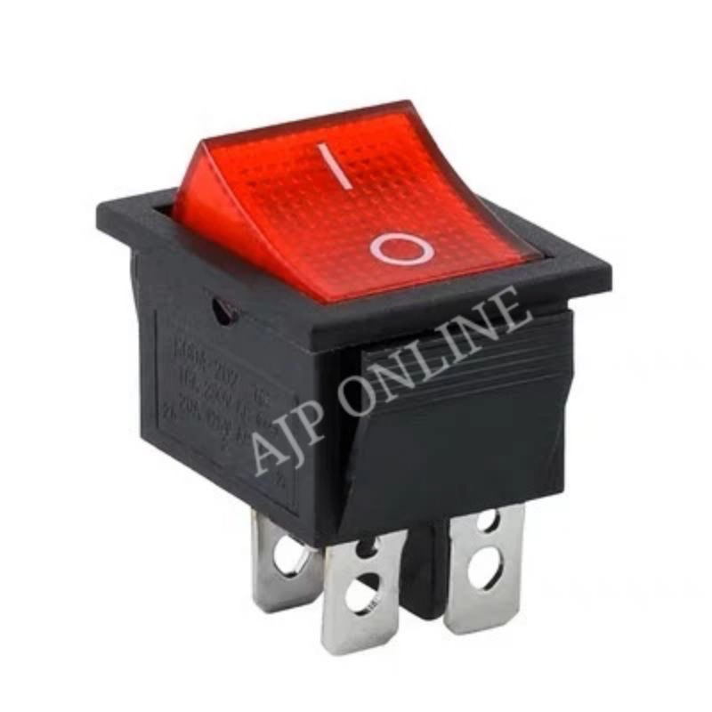 Jual Saklar On/off besar 4 pin Merah ada lampu saklar Tangki Semprot ...
