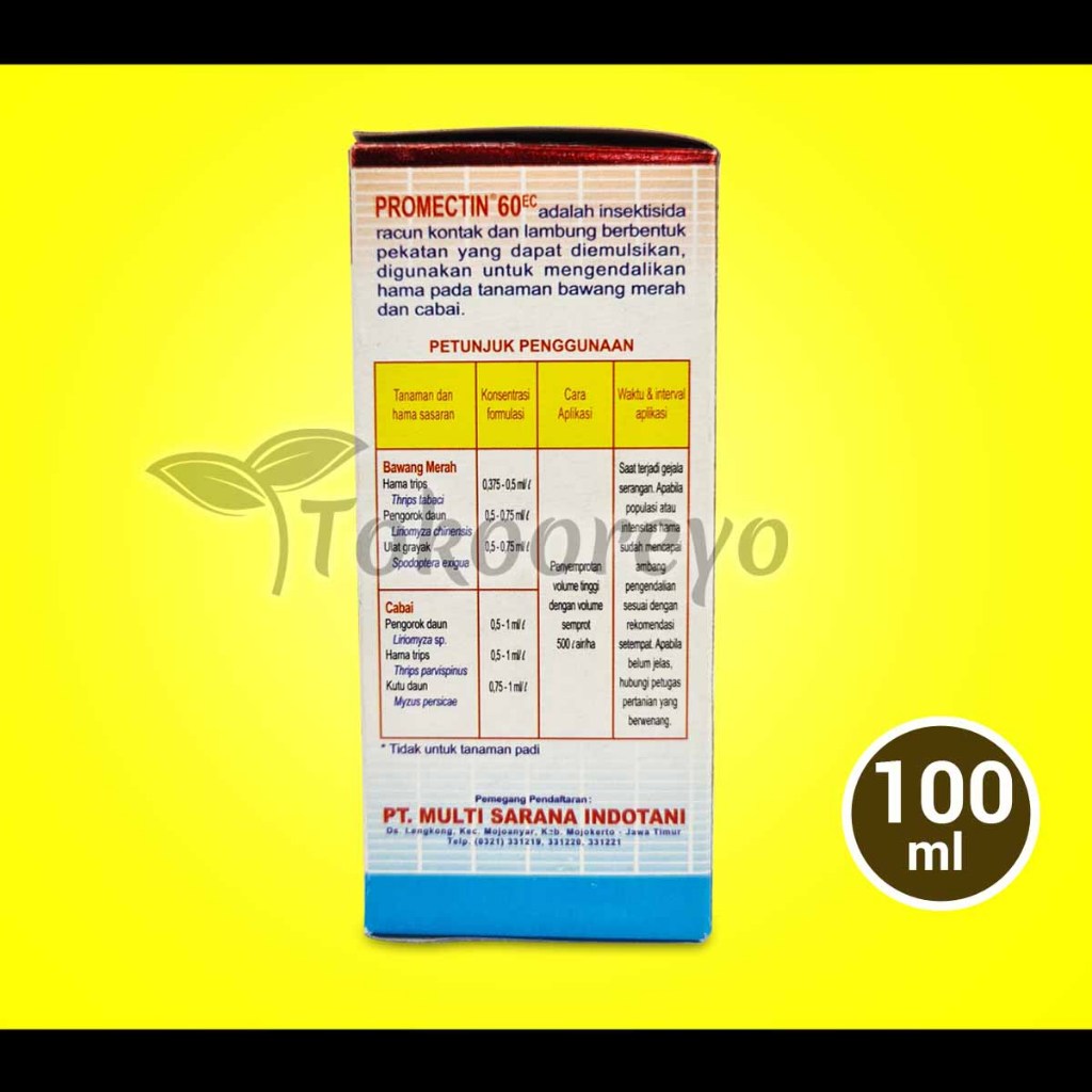 Jual PROMECTIN 60 EC 100 ML INSEKTISIDA ABAMEKTIN | Shopee Indonesia