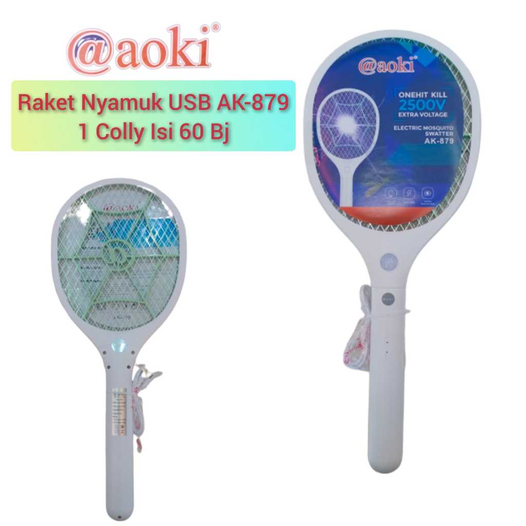 Jual Raket Cas Reket Nyamuk Senter Led Pembasmi Serangga Aoki Ak-879 ...