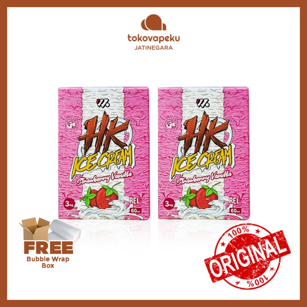 Jual HAPPI KRUNCH ICE CREAM STRAWBERRY VANILLA HK ICE CREAM STRAWBERRY ...