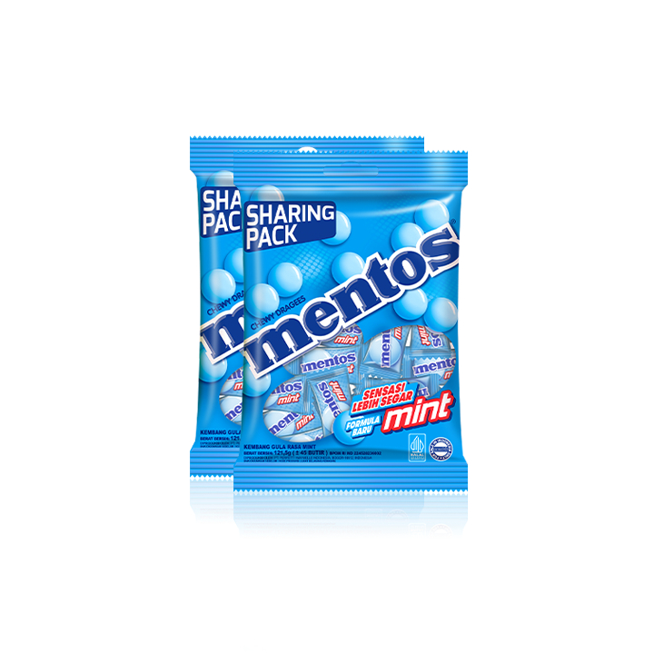 Jual Mentos Chewy Dragees Mint 216g - Permen Rasa Mint (2 Packs ...