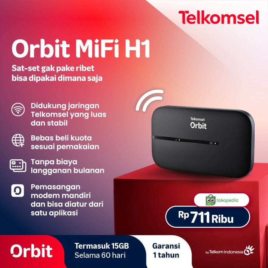 Jual Telkomsel Orbit Mifi H1 Huawei E5576 Portable Modem Wifi 4G High ...