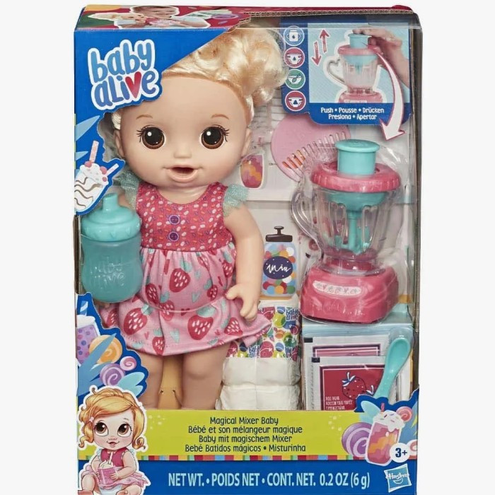 Jual Boneka Baby Alive Magical Mixer with Strawberry Shake Blonde Hair ...