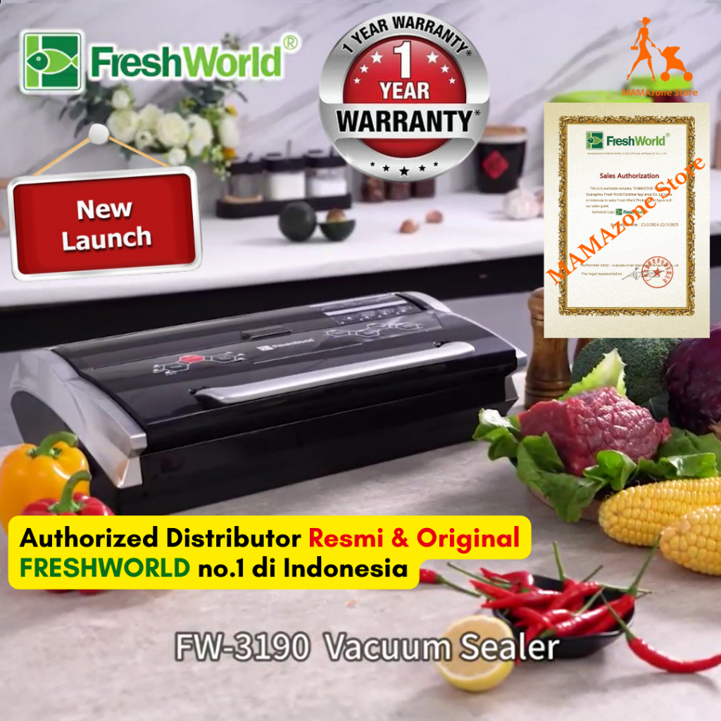 Jual FRESHWORLD Vacuum Sealer Machine FW3190 FW-3190 FW 3190 New