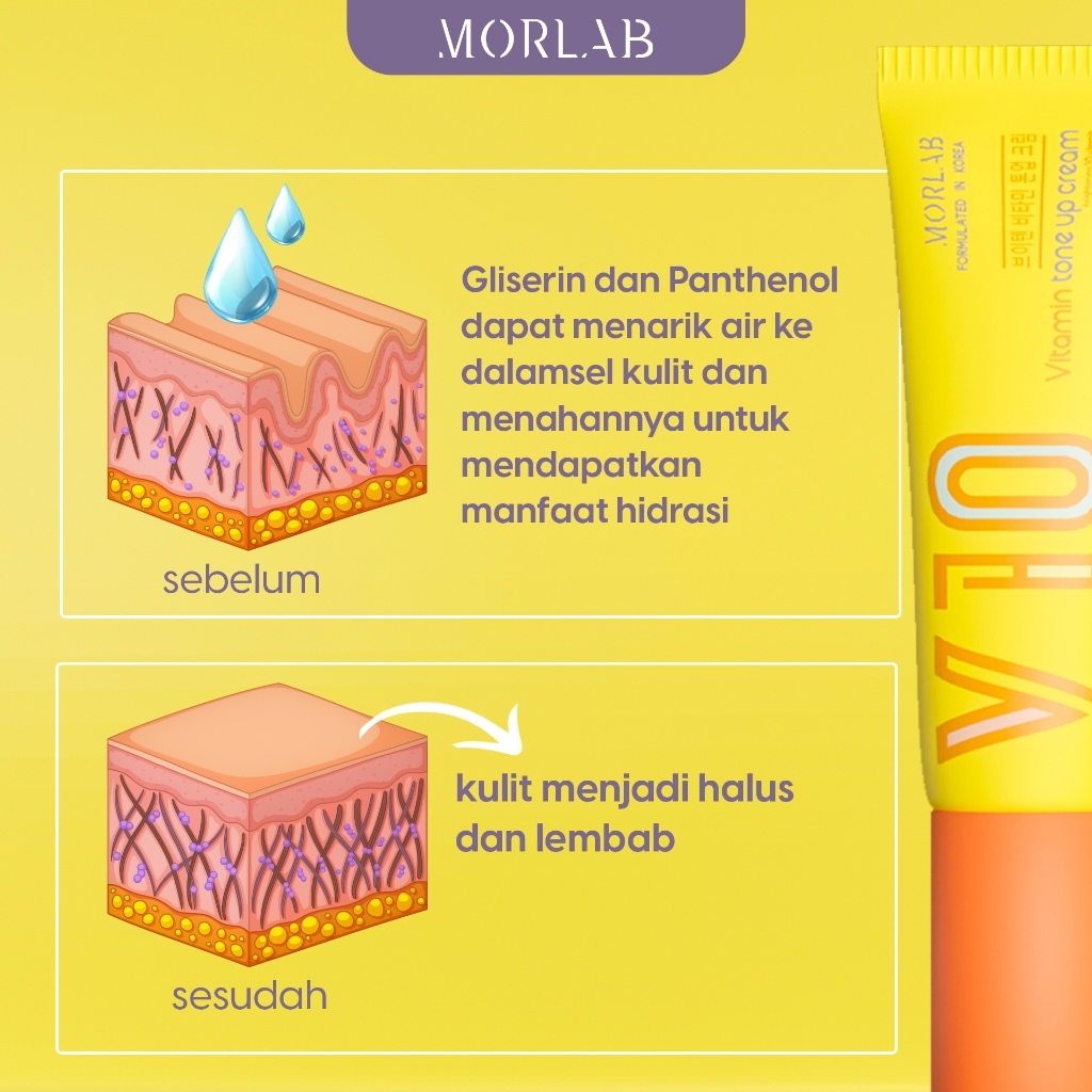 Jual Morlab V10 Tone Up Cream Vitamin WITH IDEBENONE | Shopee Indonesia