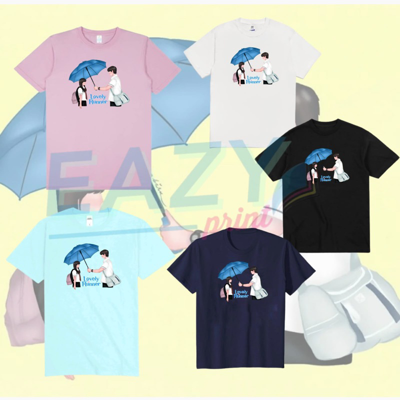 Jual TSHIRT KAOS BLUE UMBRELLA KDRAMA LOVELY RUNNER BAJU KOREAN DRAMA