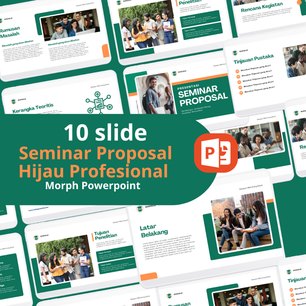 Jual Sempro Hijau Profesional Powerpoint Template Proposal Seminar Profesional Ppt Morph 4370