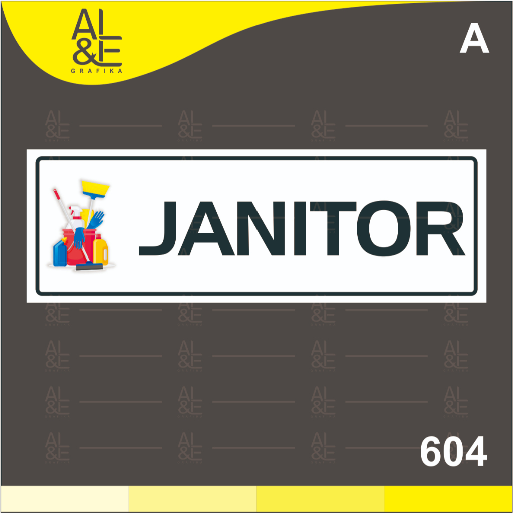 Jual 604 - Stiker Janitor atau Tempat Penyimpanan Alat Kebersihan ...