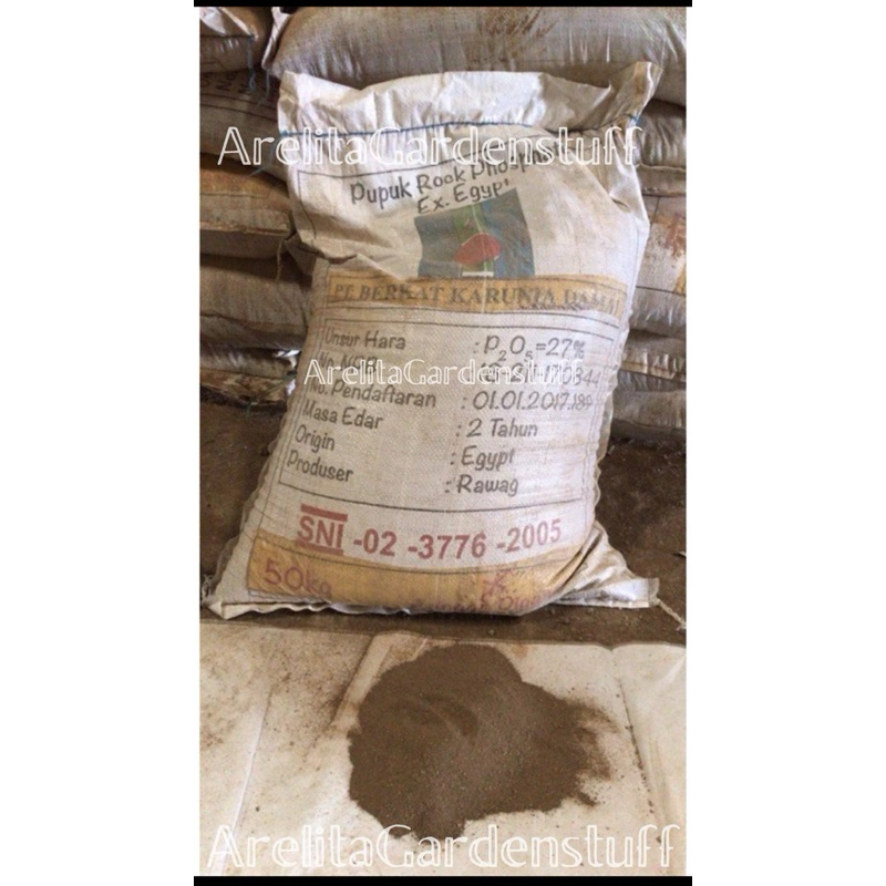Jual Pupuk RP Rock Phosphate P2O5 27% ex egypt repack 1kg | Shopee ...