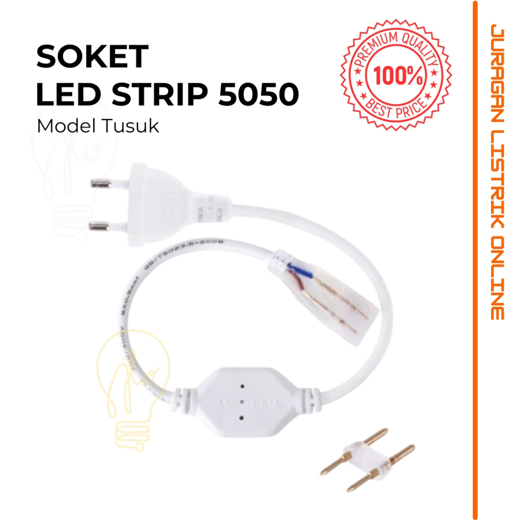 Jual Soket Colokan Lampu LED Strip 5050 SMD Socket LED Strip Adaptor ...