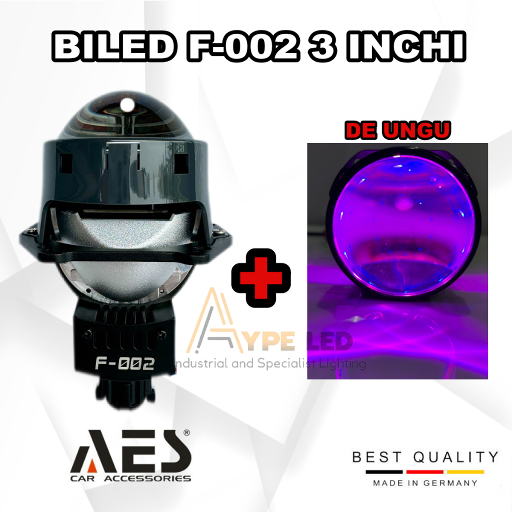 Jual ORIGINAL BILED AES 3 INCHI F002 65 WATT PROJIE BILED AES BLUELENS ...