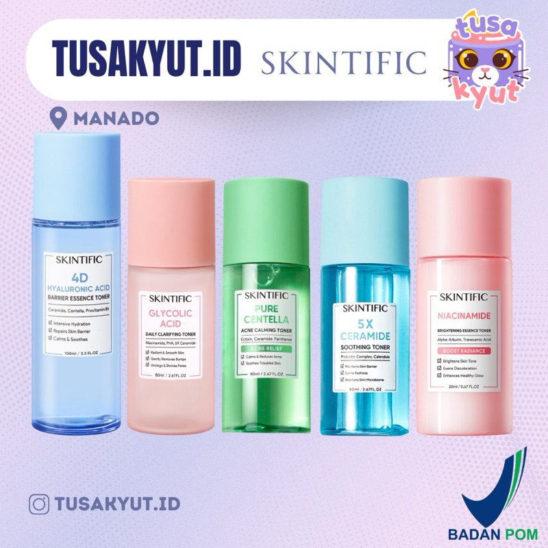 Jual ( MANADO ) SKINTIFIC TONER SERIES | Shopee Indonesia