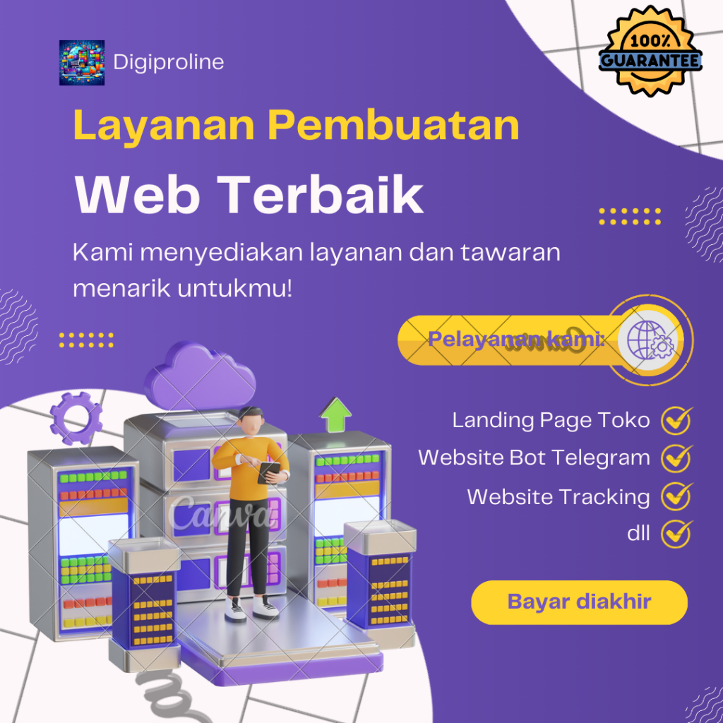 Jasa Pembuatan Website | Integrasi Bot | Landing Page | Tracking