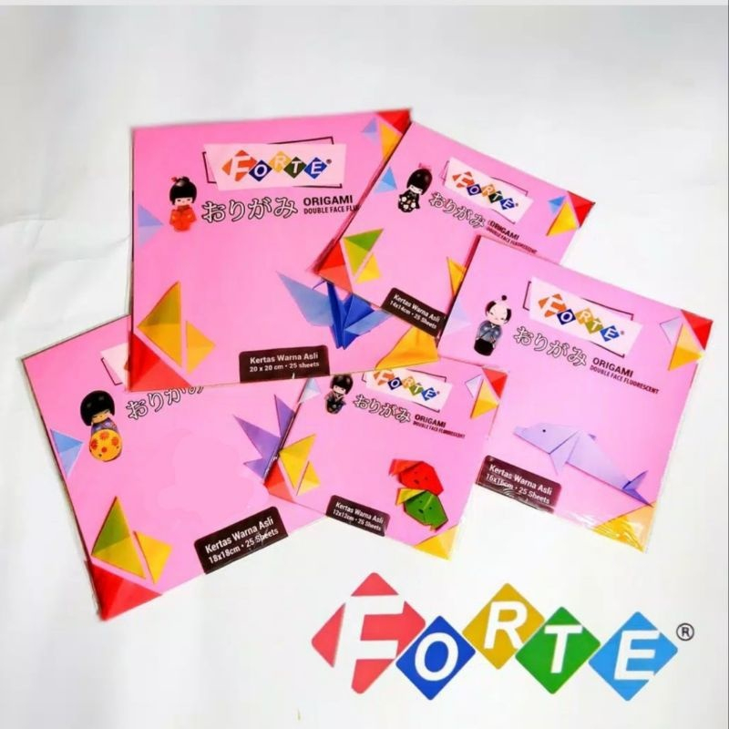 Jual ORIGAMI FORTE UKURAN 12x12 (1 PACK ISI 25 LEMBAR)/ KERTAS LIPAT ...