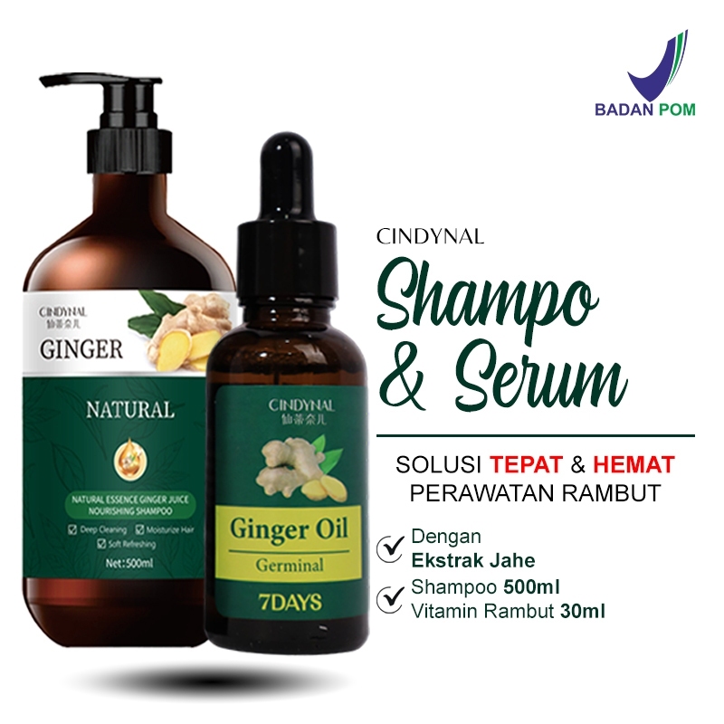 Jual Paket Bundle Shampo Herbal 500ml And Bpom Cindynal Ginger Essence