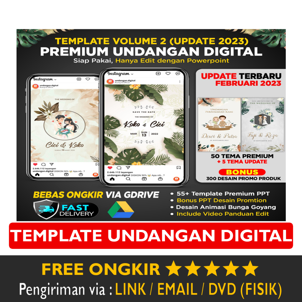 Jual Template PPT Undangan Pernikahan Video Power Point Kekinian ...