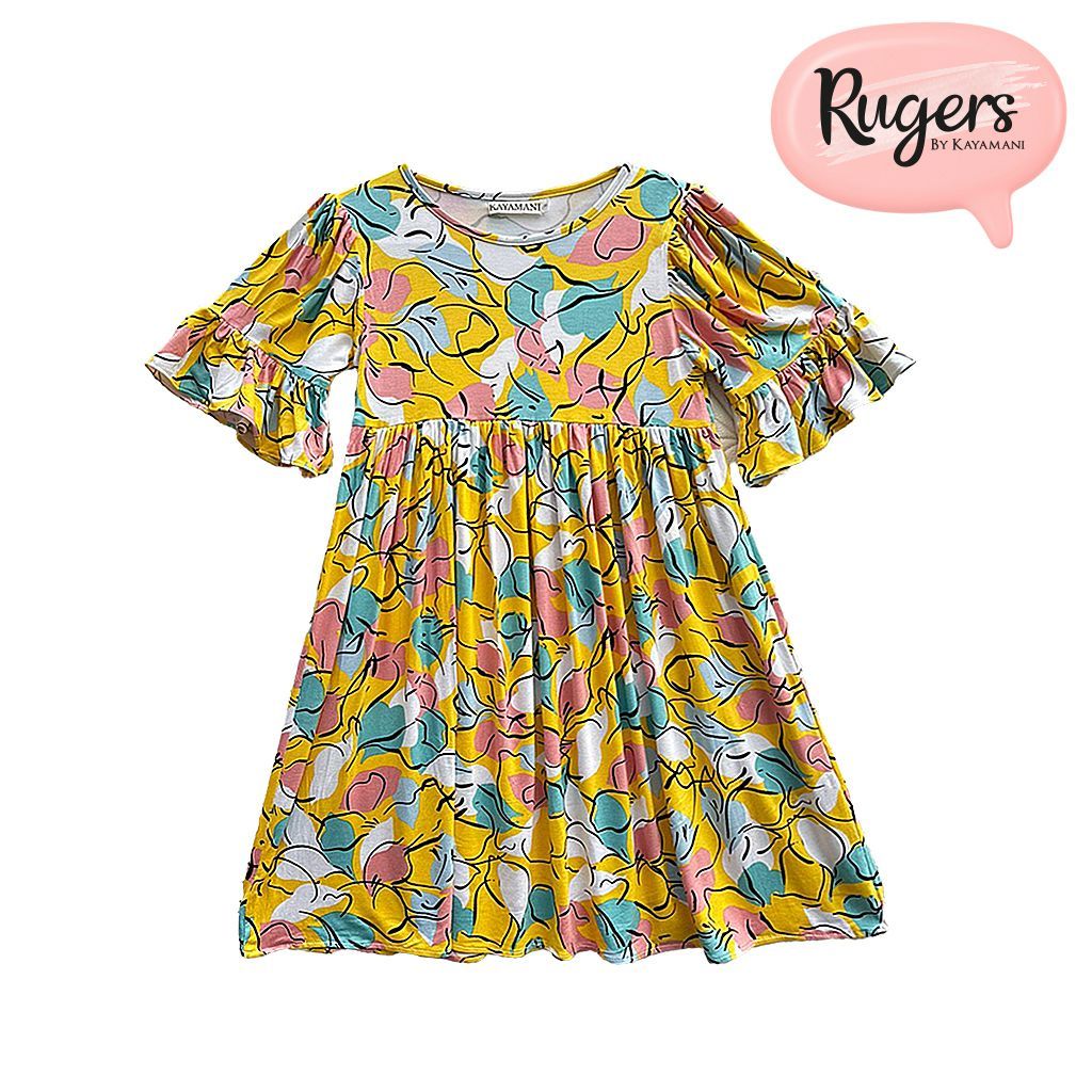 Rugers By Kayamani - Dress Anak Perempuan - Garbera Mustard Dress