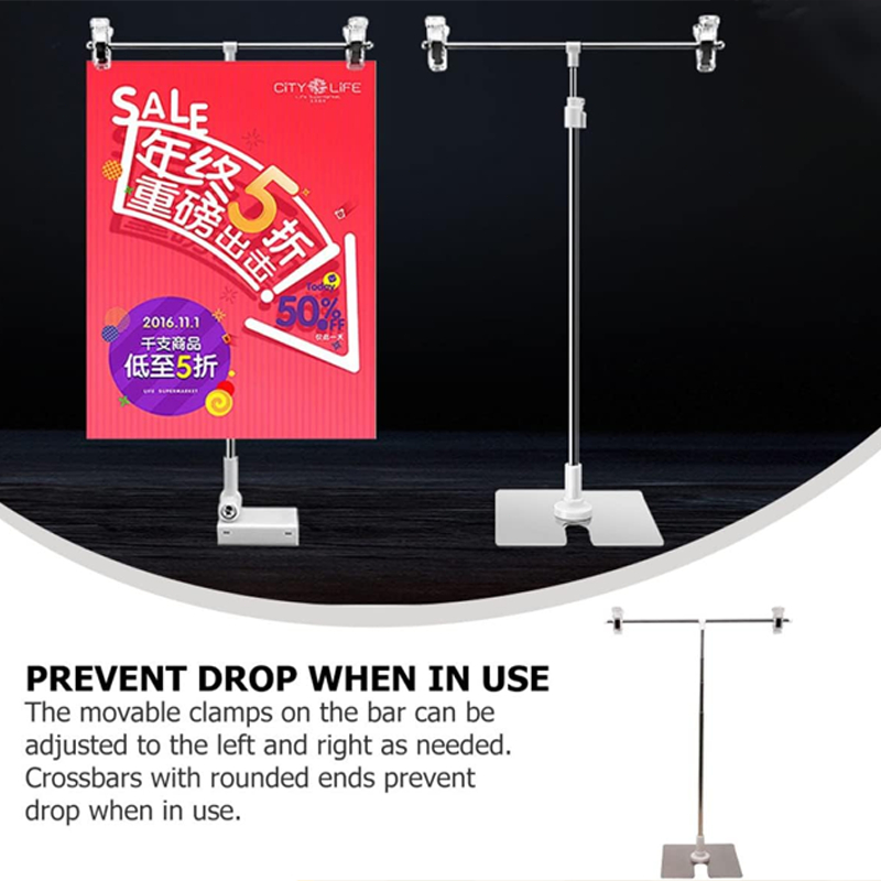 Jual 1 Set Adjustable 93cm Display Banner Stand Stand Frame Portable ...