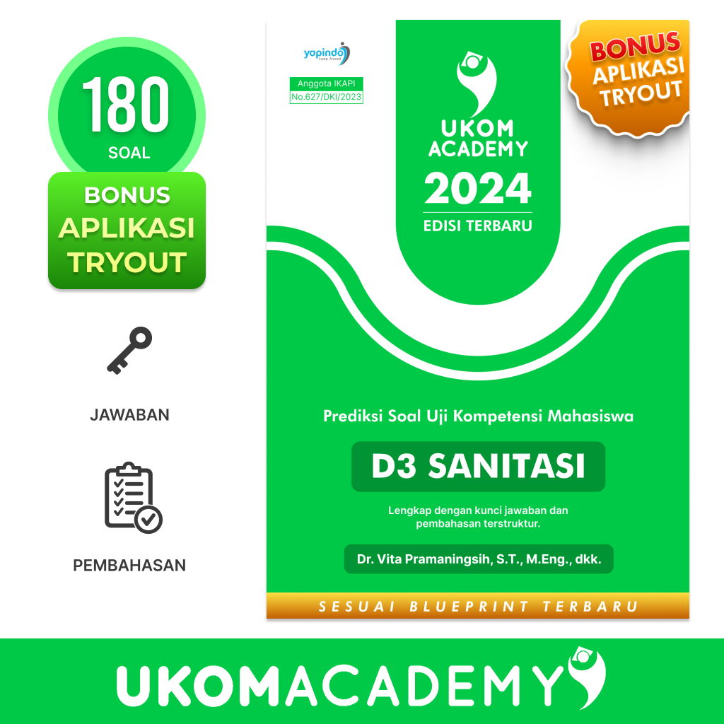 Jual UKOM Academy Buku Prediksi Soal UKOM D3 Sanitasi 2024 | Shopee ...