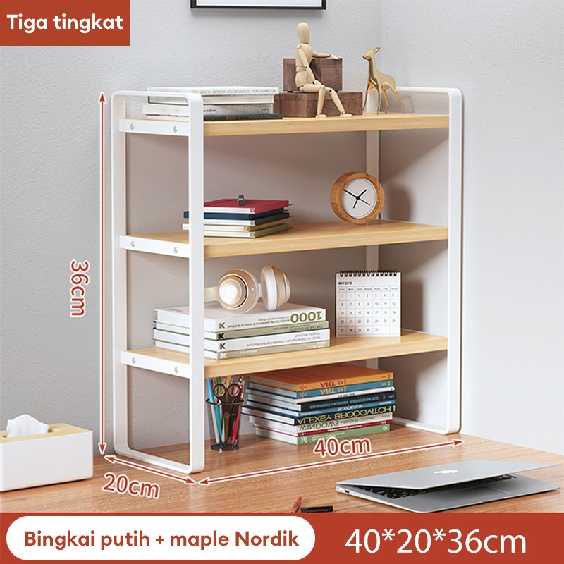 Jual Rak Buku Minimalis Rak Desktop Storage Rak Serbaguna Desktop Rak ...