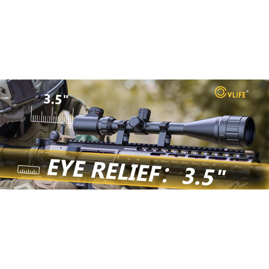 Jual CVLIFE Hunting Rifle Scope 6-24x50 AOE Red and Green Illuminated ...