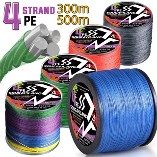 Sougayilang PE X4 300M 500M Senar Pancing Kuat Dan Anti Keriting Braided Benang PE benang PE Pancing