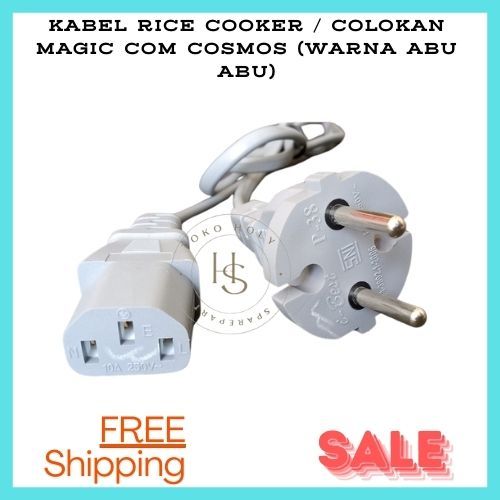 Jual KABEL RICE COOKER / COLOKAN MAGIC COM COSMOS (WARNA ABU ABU ...