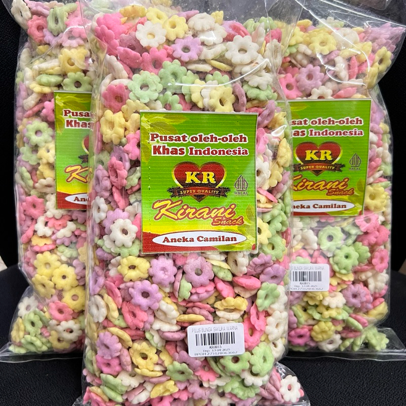 Jual Snack Kembang Sakura Ribut Warna warni Super Renyah | Shopee Indonesia