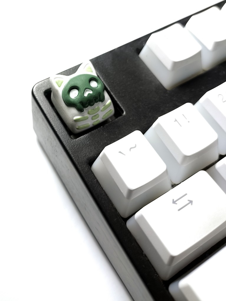 Jual Spooky Cat Matcha Keycaps/Mechanical Keycaps/Resin Keycaps/Artisan ...