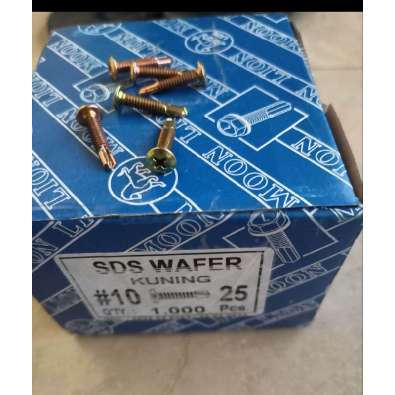 Jual Baut skrup sekrup wafer head @10 x 25 SDS skrup roofing ruping 2 ...