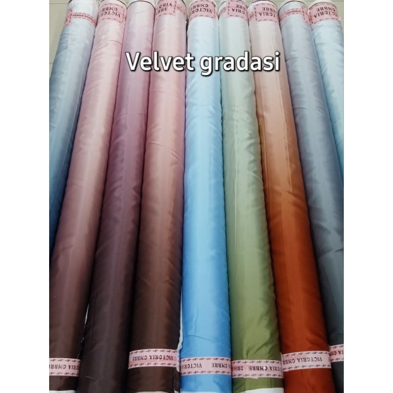 Jual kain velvet gradasi / velvet ombre | Shopee Indonesia