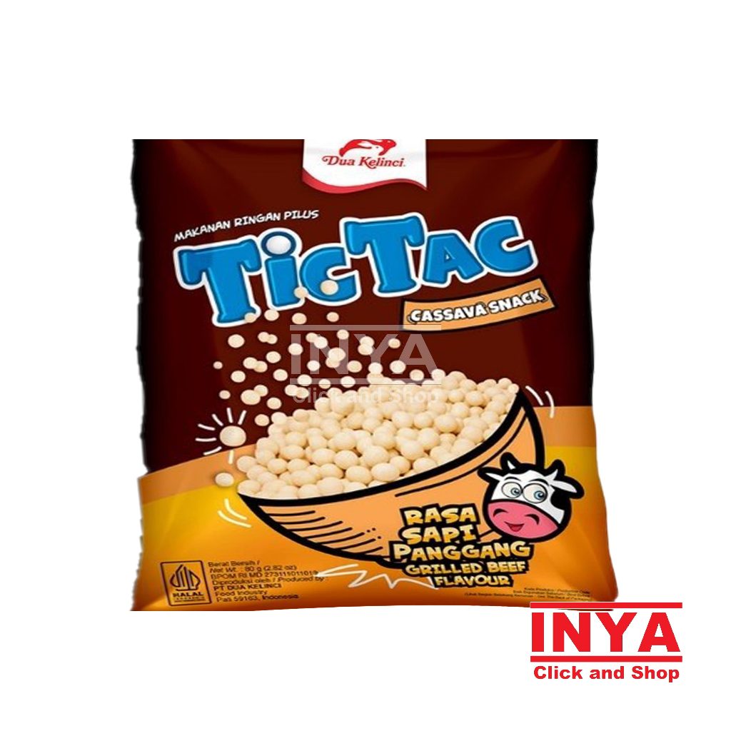 Jual TicTac Cassava Snack Rasa Sapi Panggang 14gr - Cemilan | Shopee ...