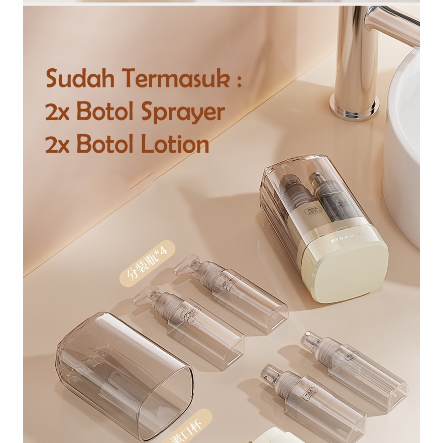 Jual Travel Toiletries Kit / Botol Make Up / Cosmetic Bottle / Botol ...