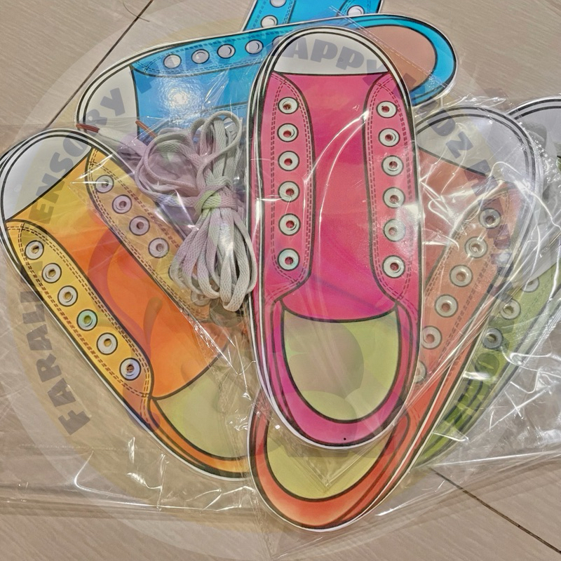 Jual Busy Page Activity Shoe Lacing Card Paket Edukasi Anak Belajar ...