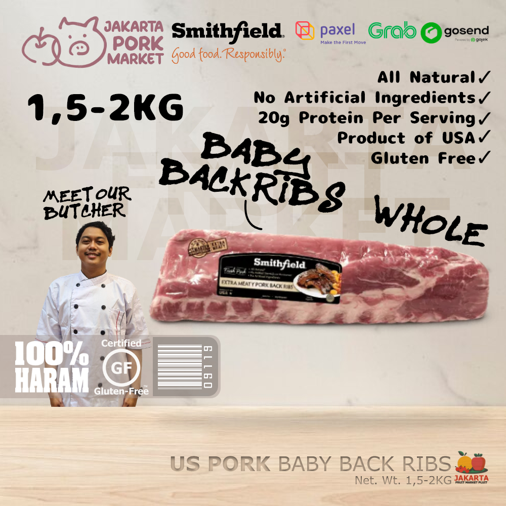 Jual SMITHFIELD BABY BACK RIBS WHOLE - US PORK daging babi import ...