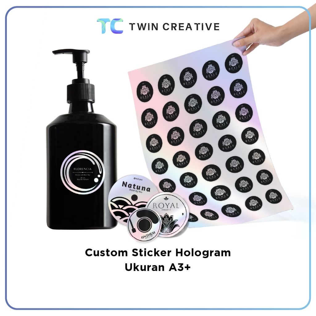 Jual Cetak Sticker Hologram / Stiker Pelangi Free Cutting / Print Label ...