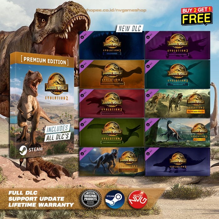Jual PC Jurassic World Evolution 2 Premium Edition | Shopee Indonesia