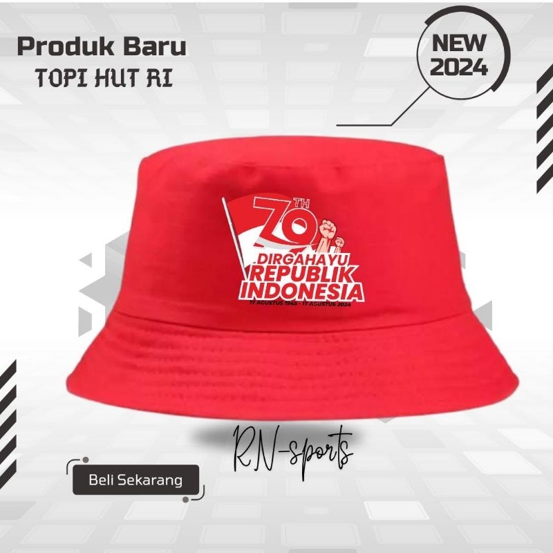Jual TOPI BUCKET HUT RI KE 79 TAHUN INDONESIA MERDEKA | Shopee Indonesia