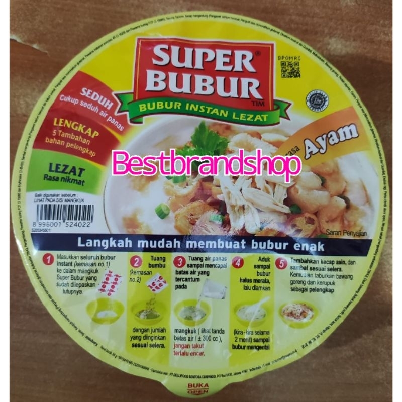 Jual Super Bubur Rasa Ayam Bubur Instant Beras Asli Rasa Ayam Plus