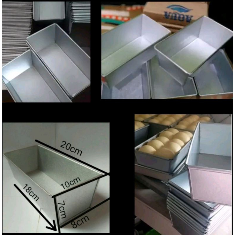 Jual BREAD LOAF PAN/LOYANG GEMBONG/LOYANG TRAFESIUM/ROTI SOBEK SATUAN ...