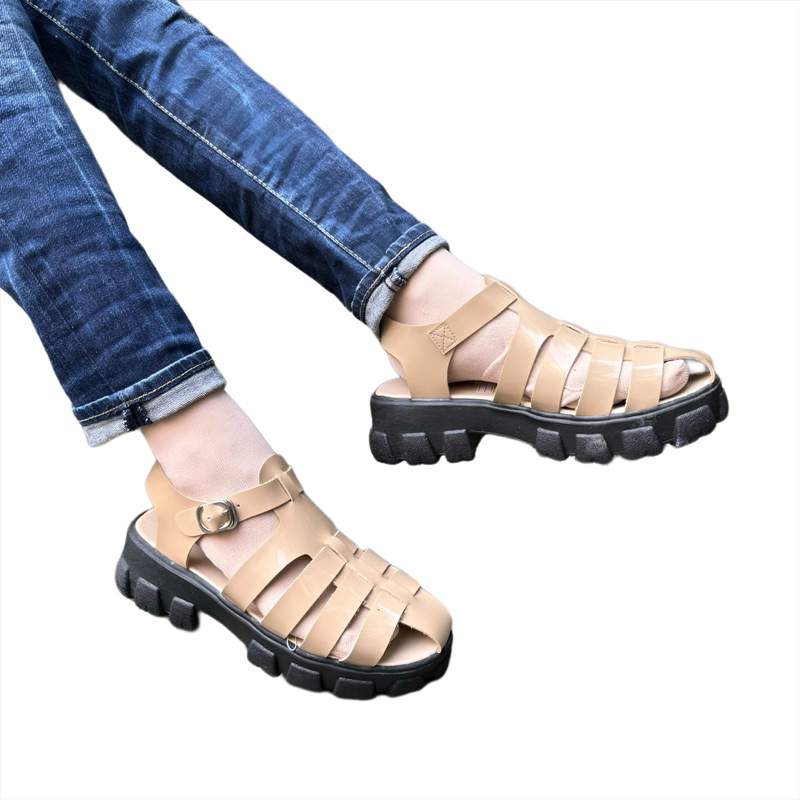 Jual Sepatu Sandal wanita Docmart Loafers Platform 5 cm Ootd Kasual ...