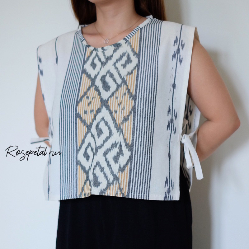 Jual Ginza Vest Simple No Tille / Outer vest rompi tenun tribal / rompi ...