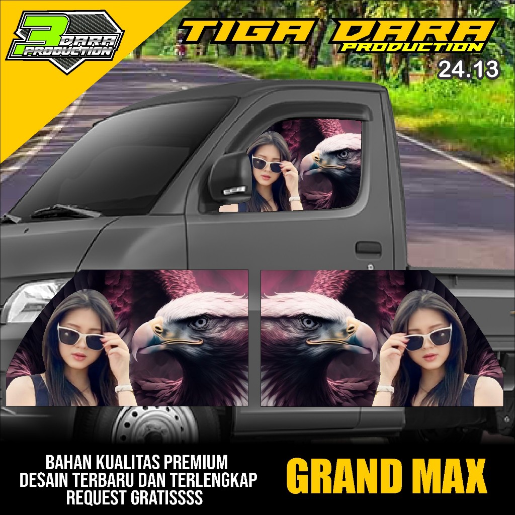 Jual STIKER KACA SAMPING GRAND MAX STIKER ONE WAY GRAND MAX DESAIN ...