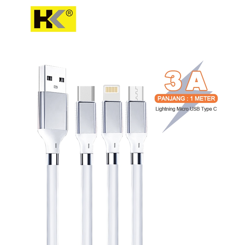 Jual HK D19 Magnet Kabel Data Fast Charging 3A Micro USB / Lightning ...