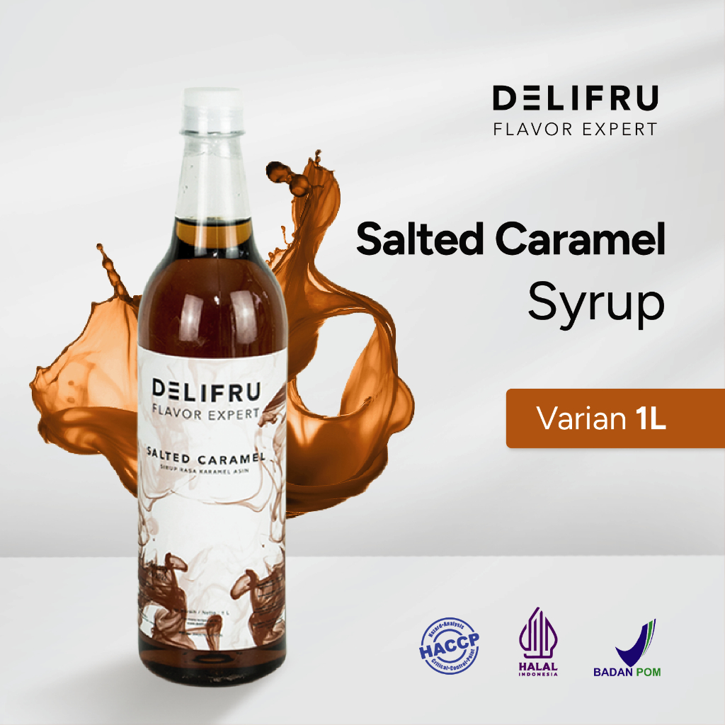 Jual Delifru Salted Caramel Syrup 1 Liter Sirup Karamel Asin Shopee