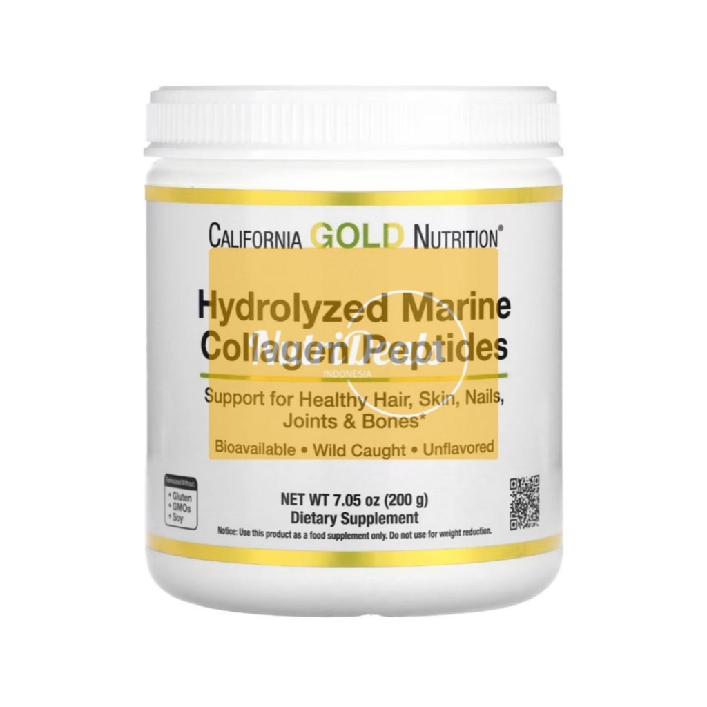 Jual California Gold Nutrition Hydrolyzed Marine Collagen Peptides 200g ...