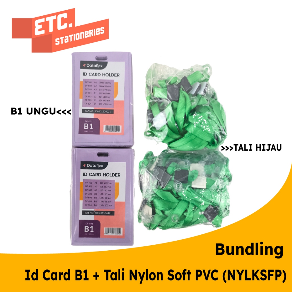 Jual Paket Bundling Id Card B Tali Nylon Soft Pvc Nylksfp Shopee Indonesia