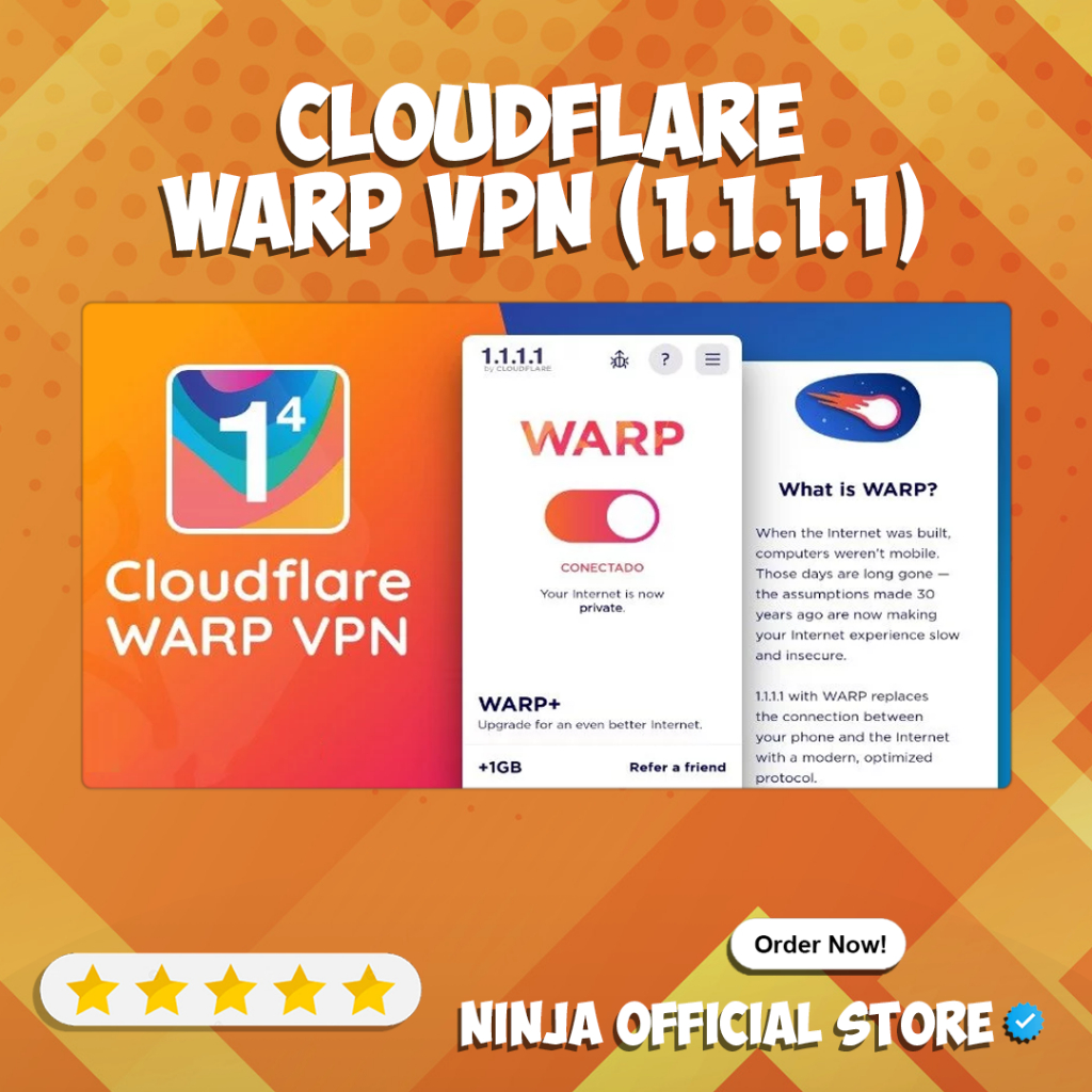 Jual Akun VPN 1.1.1.1 Cloudflare WARP+ Cloud Flare Free DNS