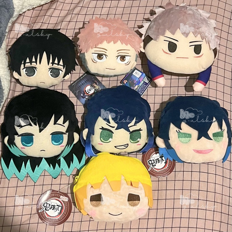 Jual Jujutsu Kaisen & Kimetsu no Yaiba / Demon Slayer Face Pouch Yuuji ...