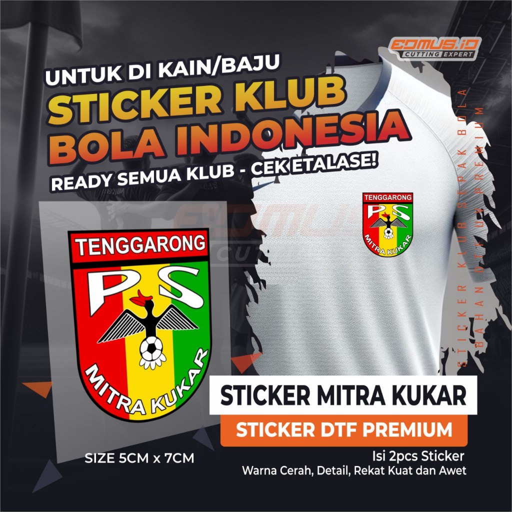 Jual STICKER MITRA KUKAR untuk baju/kain - Sticker DTF Seri Klub Bola ...